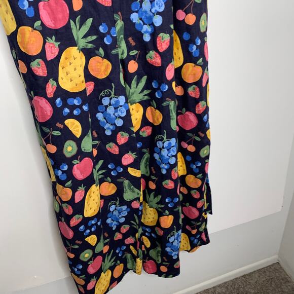 Princess Highway Retro Reboot Fruit Jumpsuit Teacher Linen Womens Size 12 AU 8US - Picture 6 of 16